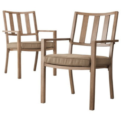 Threshold Holden 2-Piece Metal Patio Dining Chair Set - Taupe