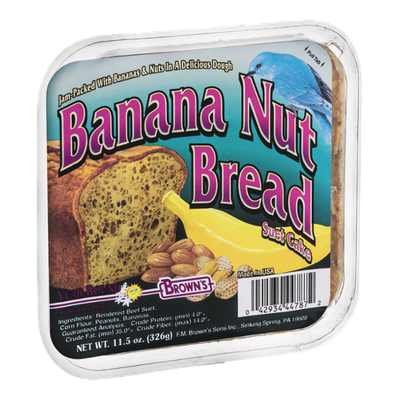 Brown's Banana Nut Bread Suet Cake