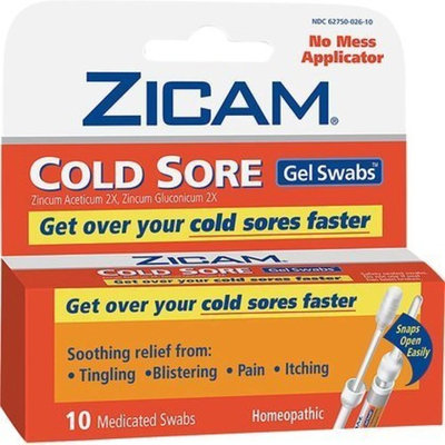Zicam Cold Sore Gel Swabs 10 ea