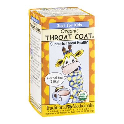 Traditional Medicinals Herbal Tea Bags Just For Kids Organic Throat Coat - 18 CT