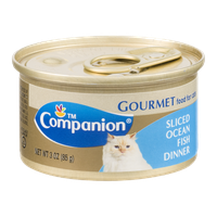 Companion Gourmet Food for Cats Sliced Ocean Fish Dinner 3 OZ