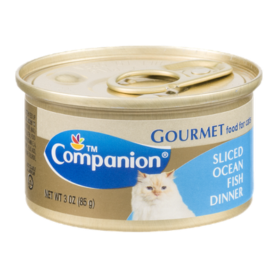Companion Gourmet Food for Cats Sliced Ocean Fish Dinner 3 OZ