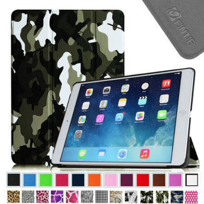Fintie Smart Shell Leather Case Cover for iPad Mini 2 (2013 Edition) and Mini (2012 Edition), Camouflage Black
