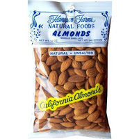 Flanigan Farms Natural Foods Almonds, Whole, Raw, Unsalted 12oz (6 Pack)