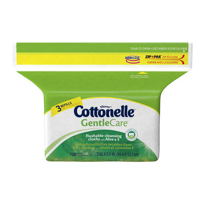 Cottonelle Gentle Care Flushable Cleansing Cloths with Aloe & E Refills