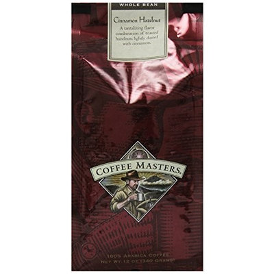 Coffee Masters Flavored Coffee, Cinnamon Hazlenut, Whole Bean, 12-Ounce Bags (Pack of 4)