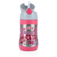 Nuby Active Sipeez™ No-Spill Insulated Stainless Steel Flip-it Clik-it Cup - Pink