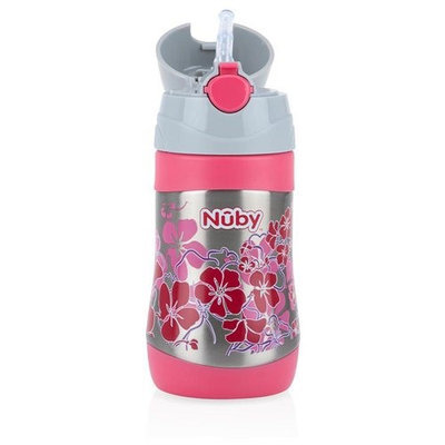 Nuby Active Sipeez™ No-Spill Insulated Stainless Steel Flip-it Clik-it Cup - Pink