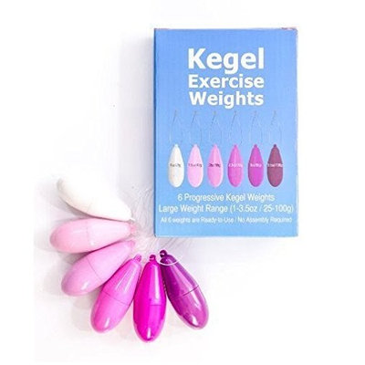 Pelvinn Kegel Exercise Weights - 6 Fully Assembled Weights Ranging from 25 to 100g - Includes Kegels4me Tracking Software