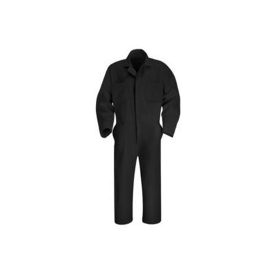 Red Kap 56 Men's Black Long Sleeve Coveralls CT10BK RG 56