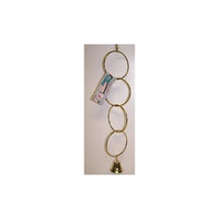 Votoys Vo-Toys Four Cockatiel Brass Plated Rings Bird Toy