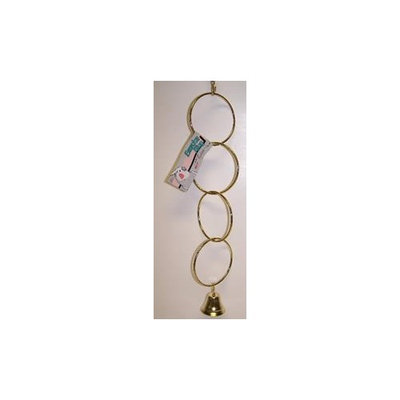 Votoys Vo-Toys Four Cockatiel Brass Plated Rings Bird Toy