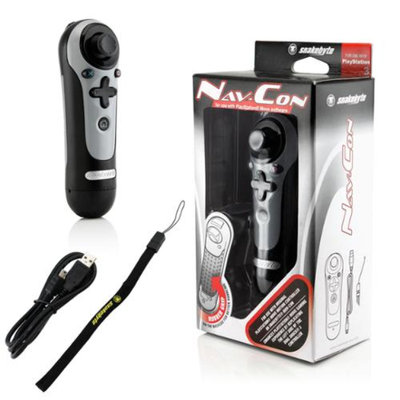 SNAKEBYTE Snakebyte Black Sony PS3 Playstation 3 MOVE NAV-CON Navigation Controller