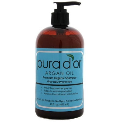 Pura D'or Gray Hair Prevention Premium Organic Shampoo (16 Ounce)