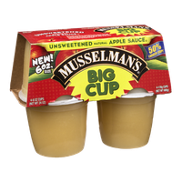 Musselman's Apple Sauce Big Cup Unsweetened - 4 CT