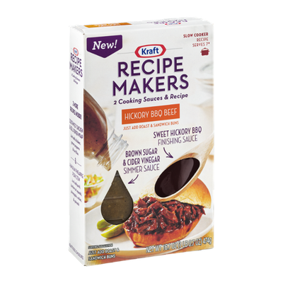 Kraft Recipe Makers Cooking Sauces Slow Cooker Recipe Hickory BBQ Beef