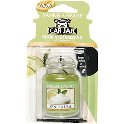 Yankee Candle Car Gel Odor Eliminating Hanging Air Freshener, Vanilla Lime Scent