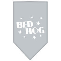 Mirage Pet Products Bed Hog Screen Print Bandana for Pets, Large, Grey