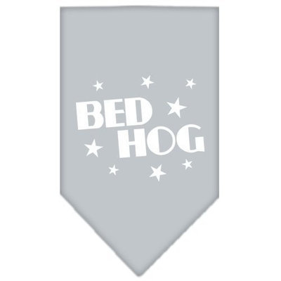 Mirage Pet Products Bed Hog Screen Print Bandana for Pets, Large, Grey