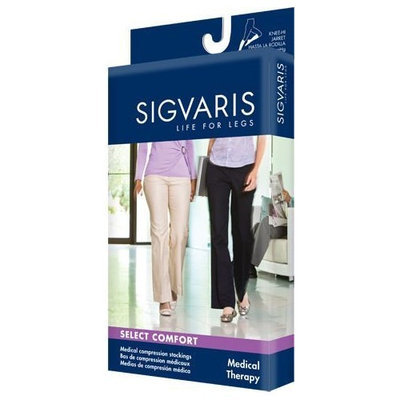 Sigvaris 860 Select Comfort Series 30-40 mmHg Women's Closed Toe Pantyhose - 863P Size: S2, Color: Natural 33