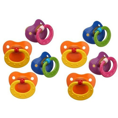 NUK 8 Pack Classic Latex BPA Free Pacifier, Size 3, Colors May Vary (8 Pack)