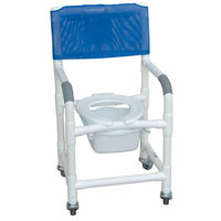 MJM International Standard Deluxe Shower Chair with Slide Out Commode Pail