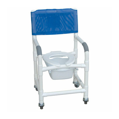 MJM International Standard Deluxe Shower Chair with Slide Out Commode Pail