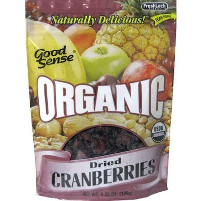Good Sense Organic Cranberries, 4.25 Ounce Bags (Pack of 6)