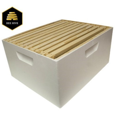 Harvest Lane Honey Beehive Deep Brood Box Complete with 10 Frames & Foundation; 16-1/4 in. x 19-7/8 in. x 9-1/2 in.