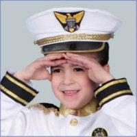 Dress Up America H231-NavyHat Navy Admiral Hat - Size Kids