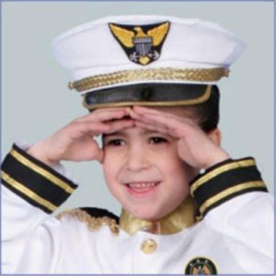 Dress Up America H231-NavyHat Navy Admiral Hat - Size Kids