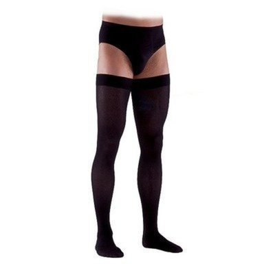 Sigvaris 230 Cotton Series 30-40 mmHg Men's Closed Toe Thigh High Sock Size: Large Long, Color: Crispa 66