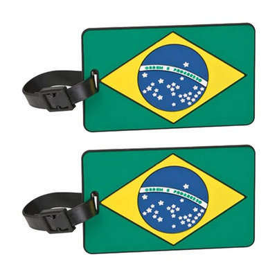 Travelon Brazil Flag Tag Assorted Colors-2-Pack Flag Tag
