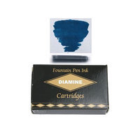 Pk/18 DIAMINE Fountain Pen Ink Cartridges, BLUE/BLACK