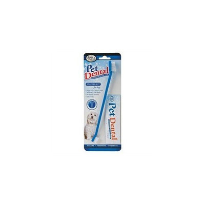 Four Paws Pet Dental Toothbrush & Toothpaste Kit for Dogs (Original Flavor)