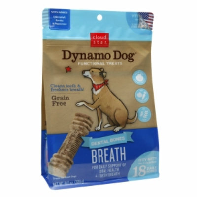 Cloud Star Dynamo Dog Functional Dental Bones, Breath, Itty Bitty, 10.8 oz