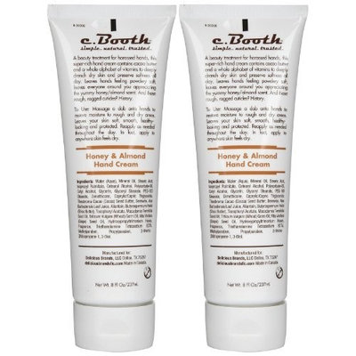 c. Booth Hand Cream, Honey Almond, 8 oz