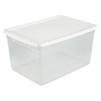 Sterilite® ClearView™ 66 Qt Storage Tote - Clear with White Lid