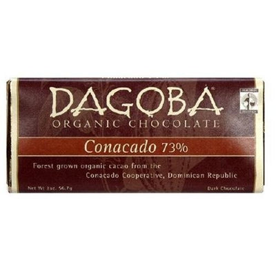 Dagoba Conocado (73%) Ftc Single Organic Dominican Bar, 2.0-Ounce Bars (Pack of 12)