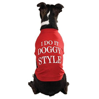 Zack & Zoey Doggy Style Pet Tee Shirt - Red