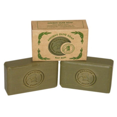 Ancient Olive Natural Olive Oil & Laurel Oil Molded Bar Soap, Value Pack Bay Rum