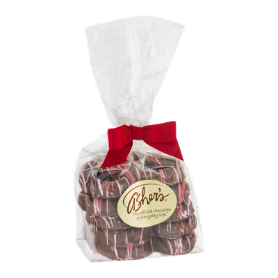 Asher's Milk Chocolate Pretzel With Red and Pink String