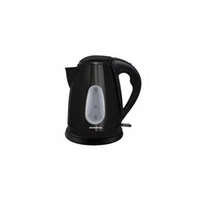 Ovente KS93B 1. 7L Cord-Free Brushed Stainless Steel Electric Kettle - Black