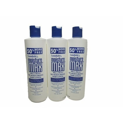 Lustrasilk Moisture Max Mega-moist Oil Moisturizing Hair Lotion, 12 Oz (Pack of 3)