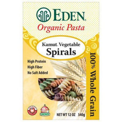 Eden Organic Eden Kamut Vegetable Spirals, Organic, 100% Whole Grain, 12 Ounce (Pack of 3)