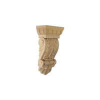 Ekena Millwork 5.125-in x 9.75-in Alder Acanthus Wood Corbel