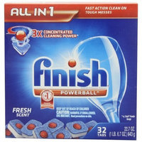 Finish Powerball Tab Automatic Dishwasher Detergent, Fresh Scent, 32 Tabs, 3 Count