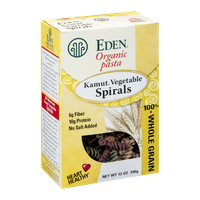 Eden Organic Pasta 100% Whole Grain Kamut Vegetable Spirals