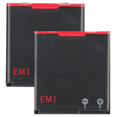 Replacement Battery For Blackberry EM-1 (2 Pack)