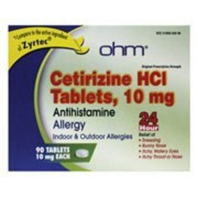 Zyrtec CETIRIZINE TABS 10MG OTC *KPP Size: 90